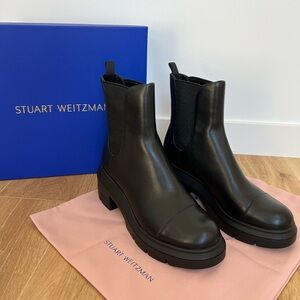 Stuart Weitzman Black Norah Platform Chelsea Booties